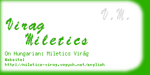 virag miletics business card